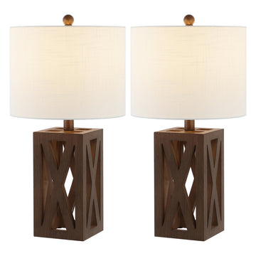 Stewart 21.5" Wood LED Table Lamp - JONATHAN Y